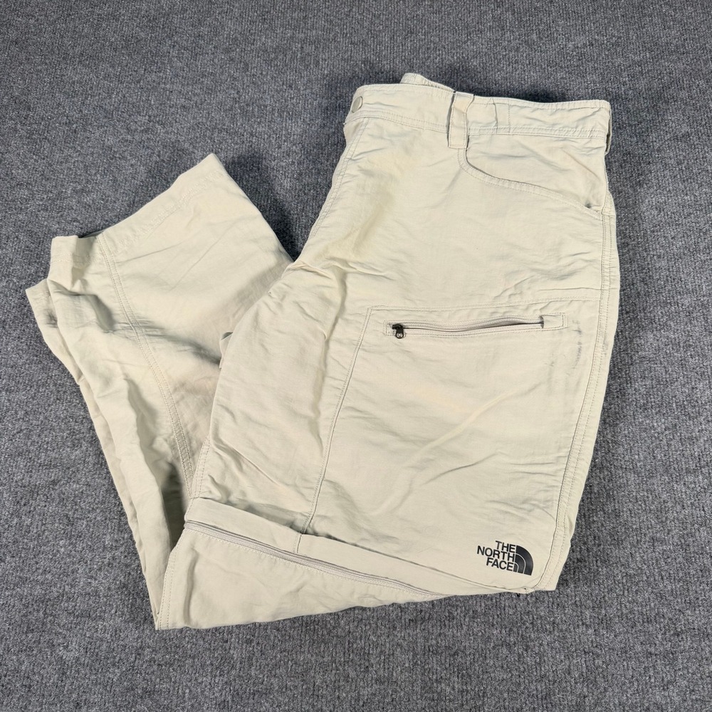 The North Face Mens Paramount Convertible Hiking Pants Khaki XXL Short #4316